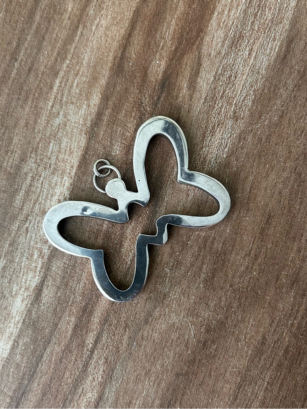 XL Sterling Silver Butterfly Pendant 12.9g Bold Outline, Openwork Design Vintage - Picture 5 of 8